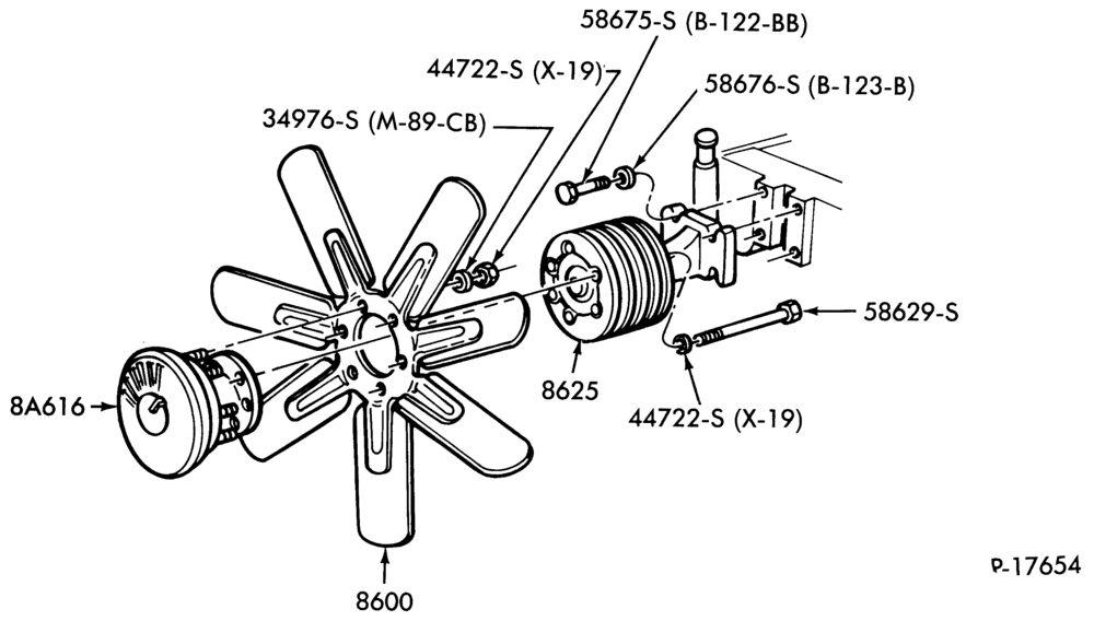 COOLING SYSTEMS-(1983/) - 8 cyl. 636 Cat. Diesel - Eaton-F-FT700/900