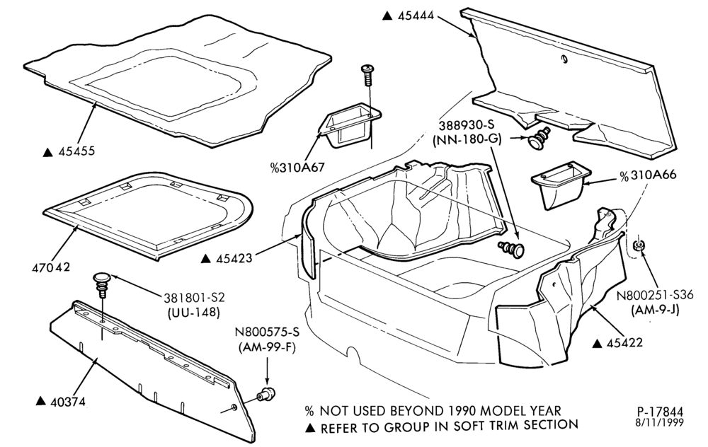B - SOFT, INTERIOR TRIM-Luggage compartment trim