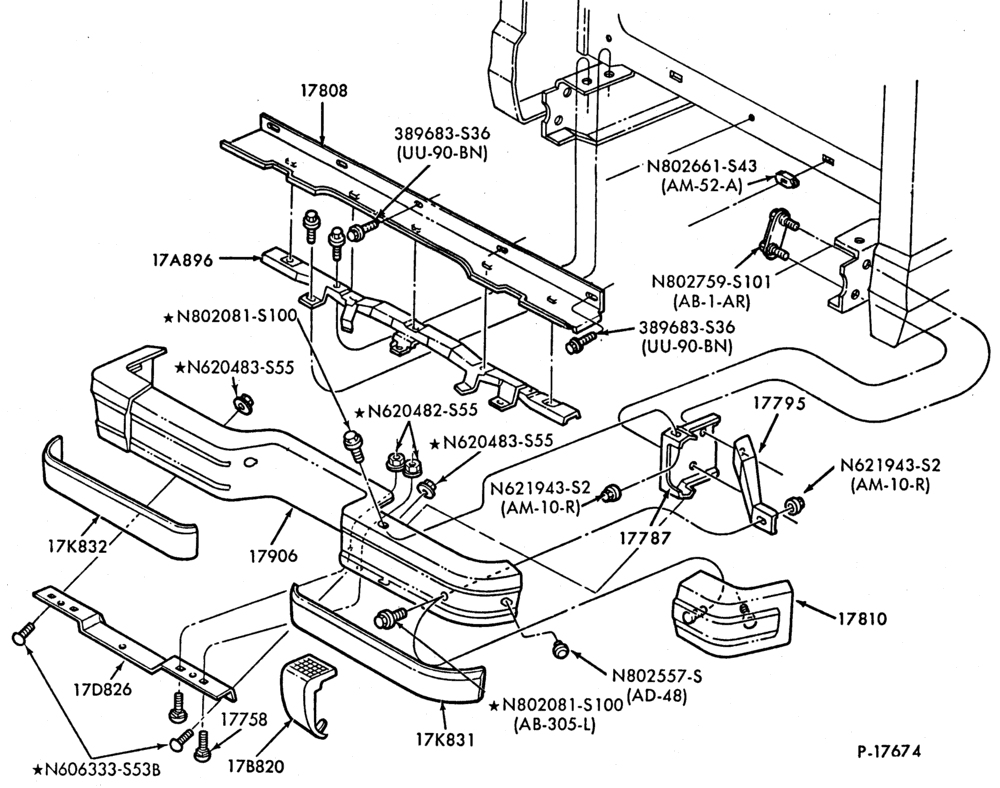 176 - BUMPERS-Rear bumper parts-B