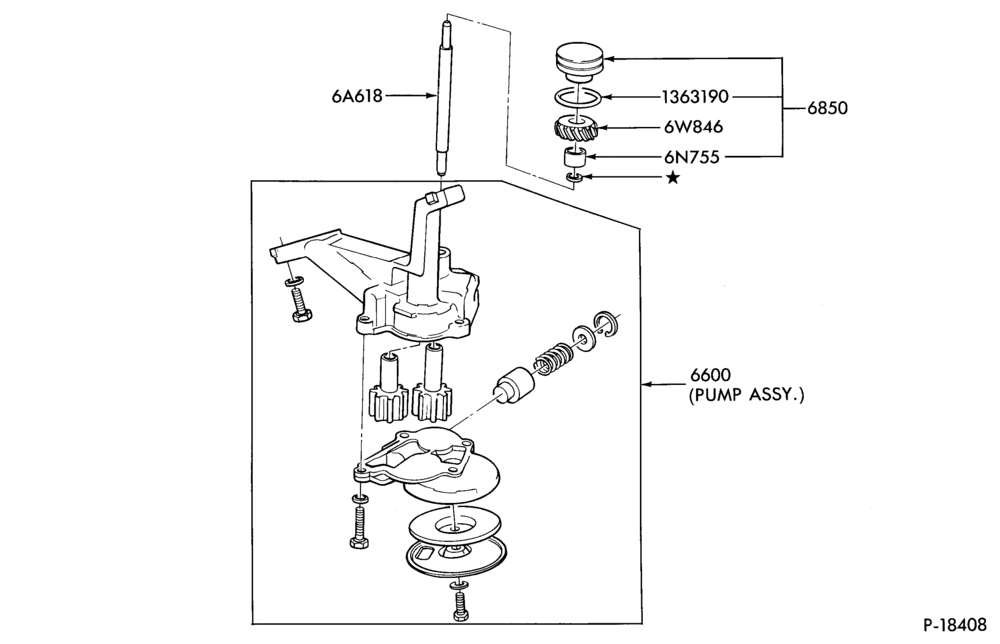 66 - 4 CYL. 2.3L (140 C.I.D.) - OHC-Oil pump