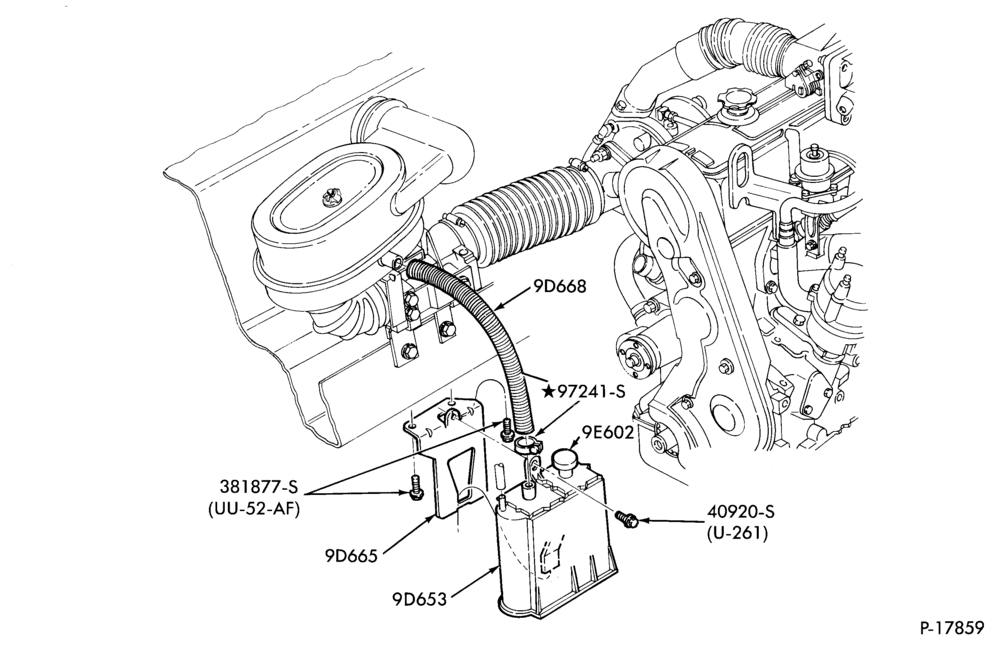 96.1 - 4 CYL. 2.3L (140 C.I.D.)-TC (TURBO)-Fuel vapor canister and related parts