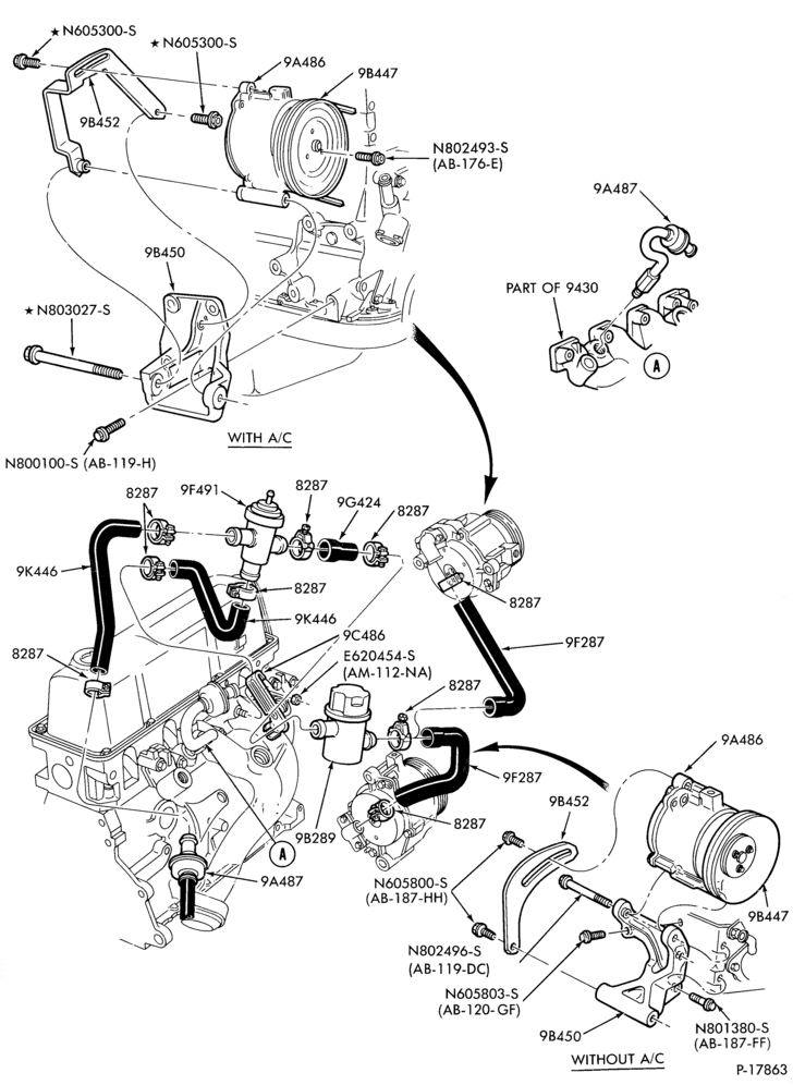 94.1 - 4 CYL. 2.3L (140 C.I.D.)-Thermactor emission (T/E)