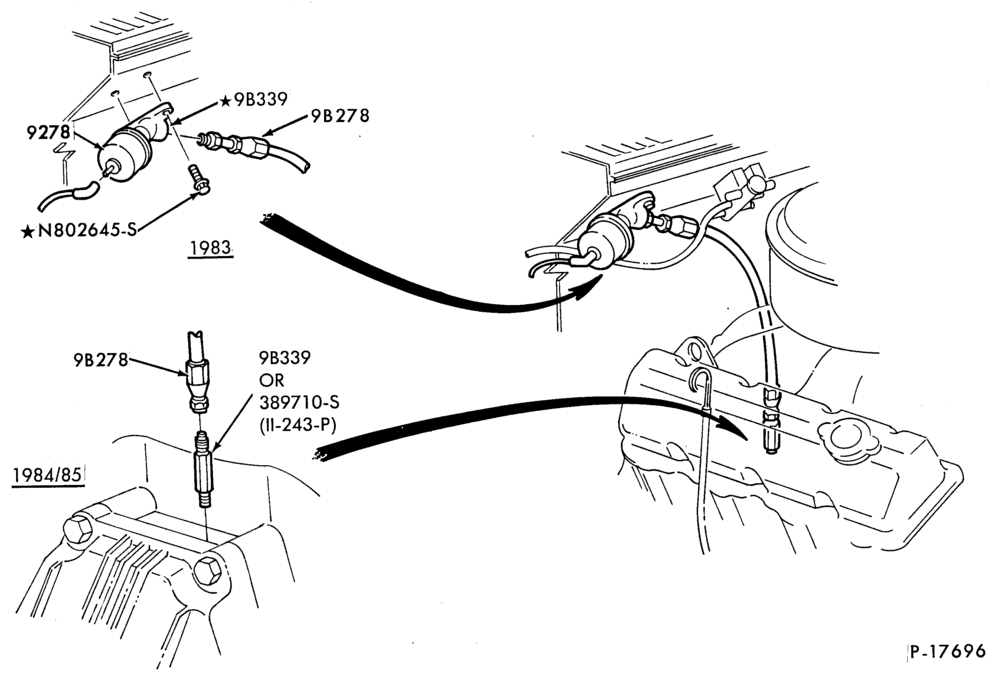 93.1 - 8 CYL. 6.9L (420 C.I.D.)-DIESEL-F250/350 - Page B