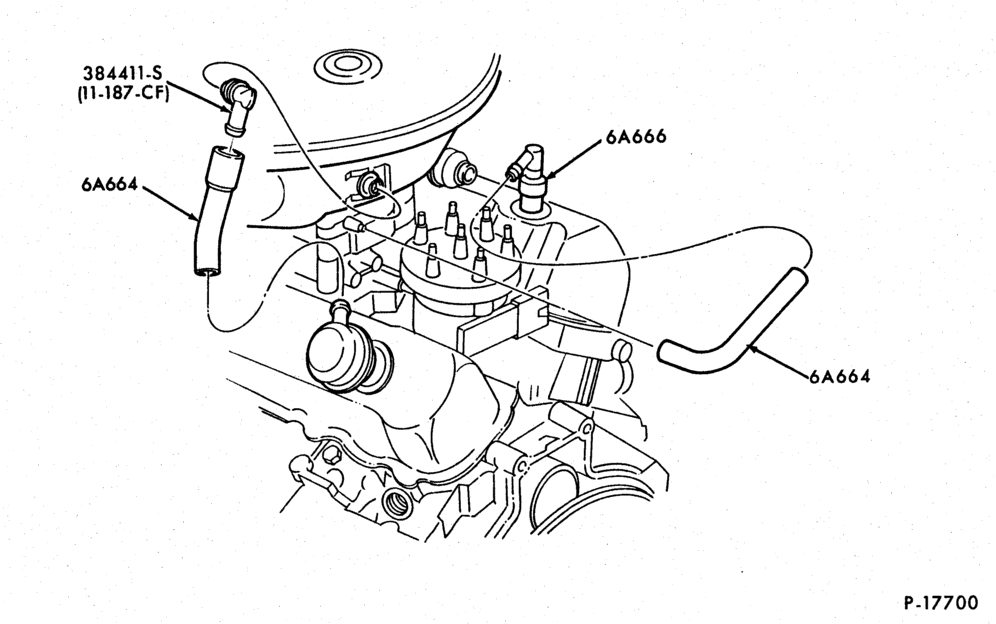 66.1 - 6 CYL. 2.8L (171 C.I.D.)-Crankcase ventilation system