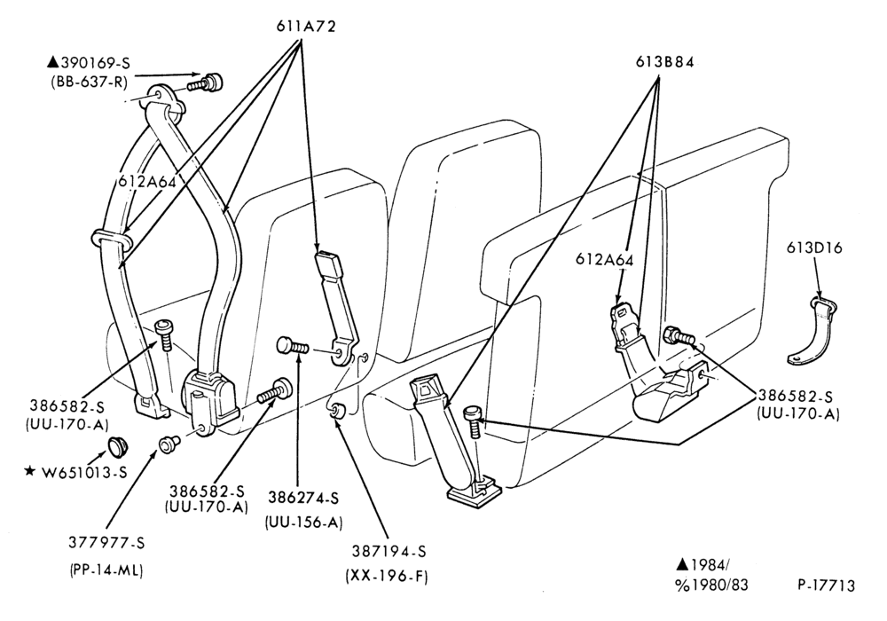 620 - SEAT BELTS-Seat belt installation-B