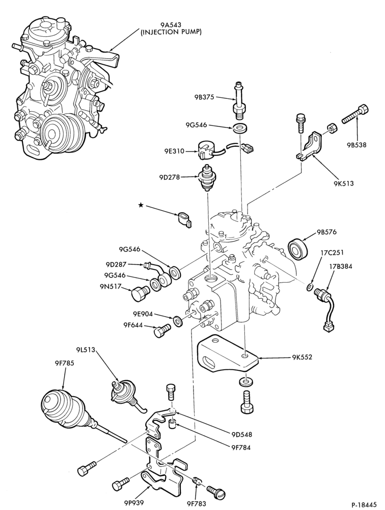 93 - 4 CYL. 2.0L (122 C.I.D.) - DIESEL-Fuel injection- pump