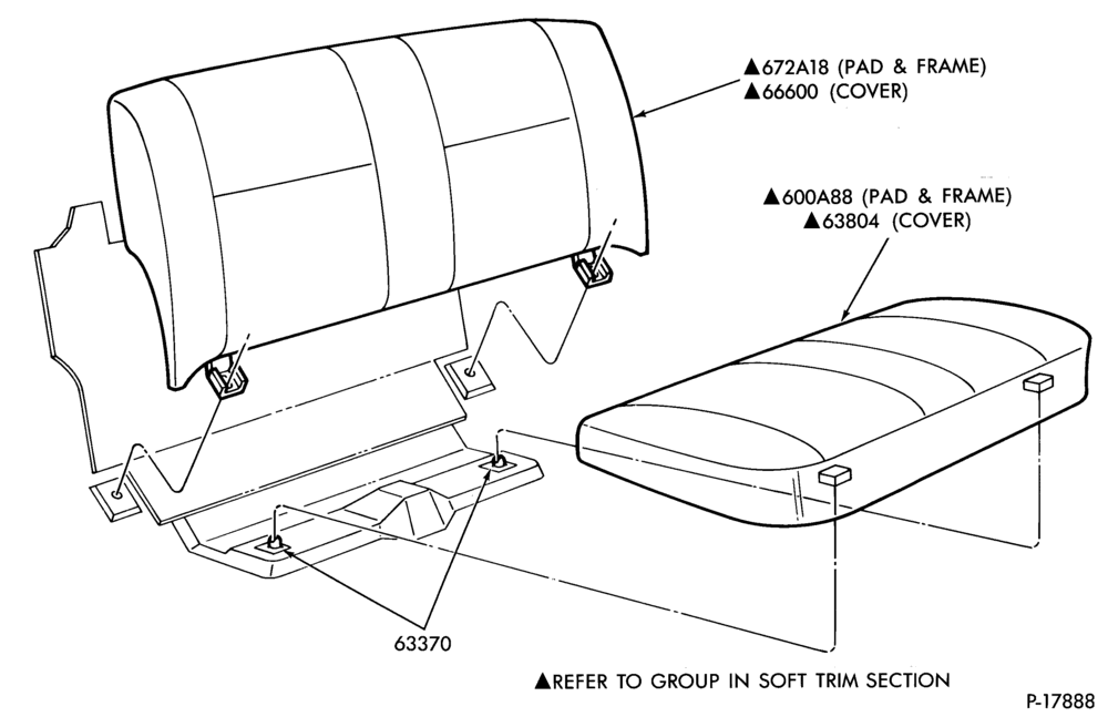 610 - SEATS AND SEAT BELTS-Rear seat parts