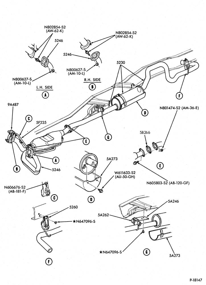 EXHAUST SYSTEM-EXHAUST SYSTEM - 6 cyl. 171 (2.8L)-R