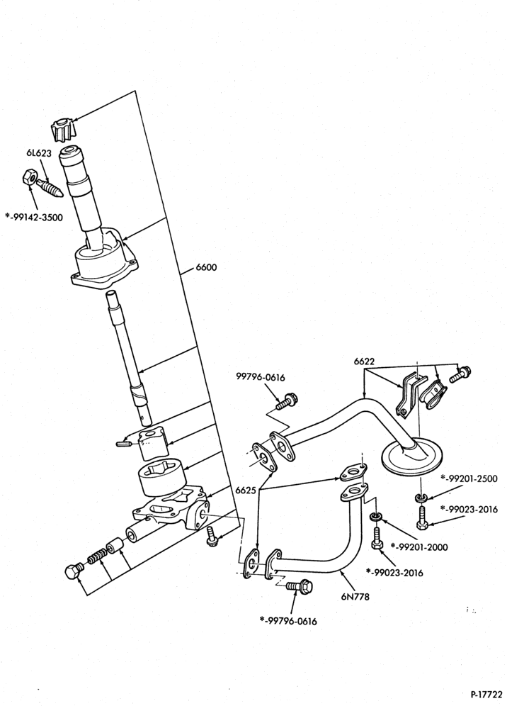 66 - 4 CYL. 2.2L (134 C.I.D.) DIESEL-Oil pump and related parts