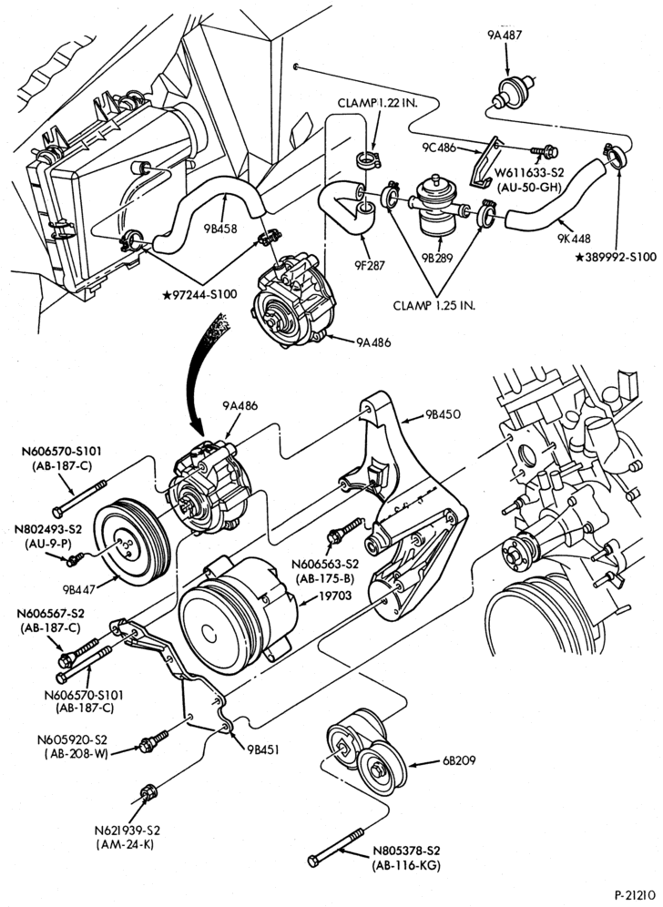 94.2 - 6 CYL. 3.8L (230 C.I.D.) - S/C-Thermactor emission (T/E)-w/E.F.I.