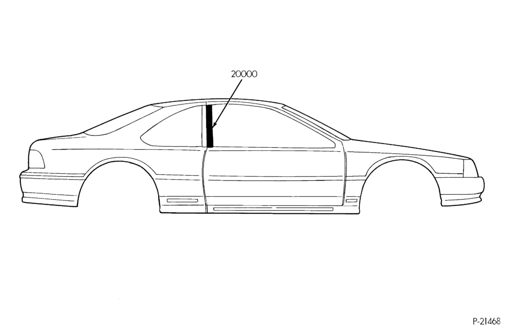 TS - THUNDERBIRD -- PILLAR BLACKOUT TAPE KIT