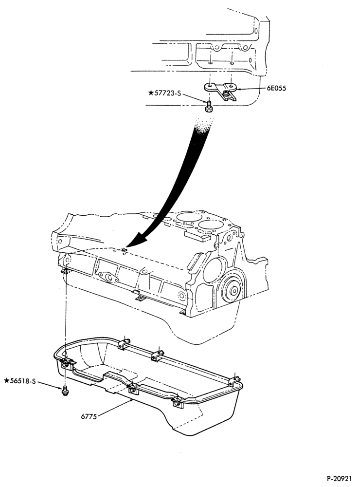 6 CYL. 6.6L & 7.8L DIESEL-6 CYL. 6.6L & 7.8L DIESEL- engine oil pan mtd.-F-FT600/900