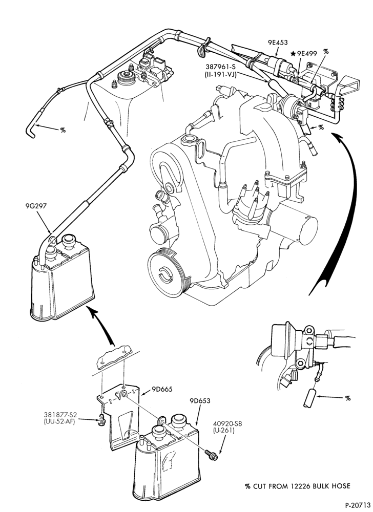 96.1 - 4 CYL. 2.3L-Fuel vapor canister and related parts