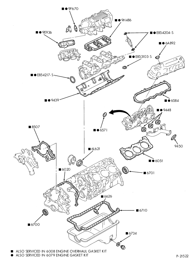 60 - 6 CYL. 2.9L 177 (C.I.D.)-Gaskets