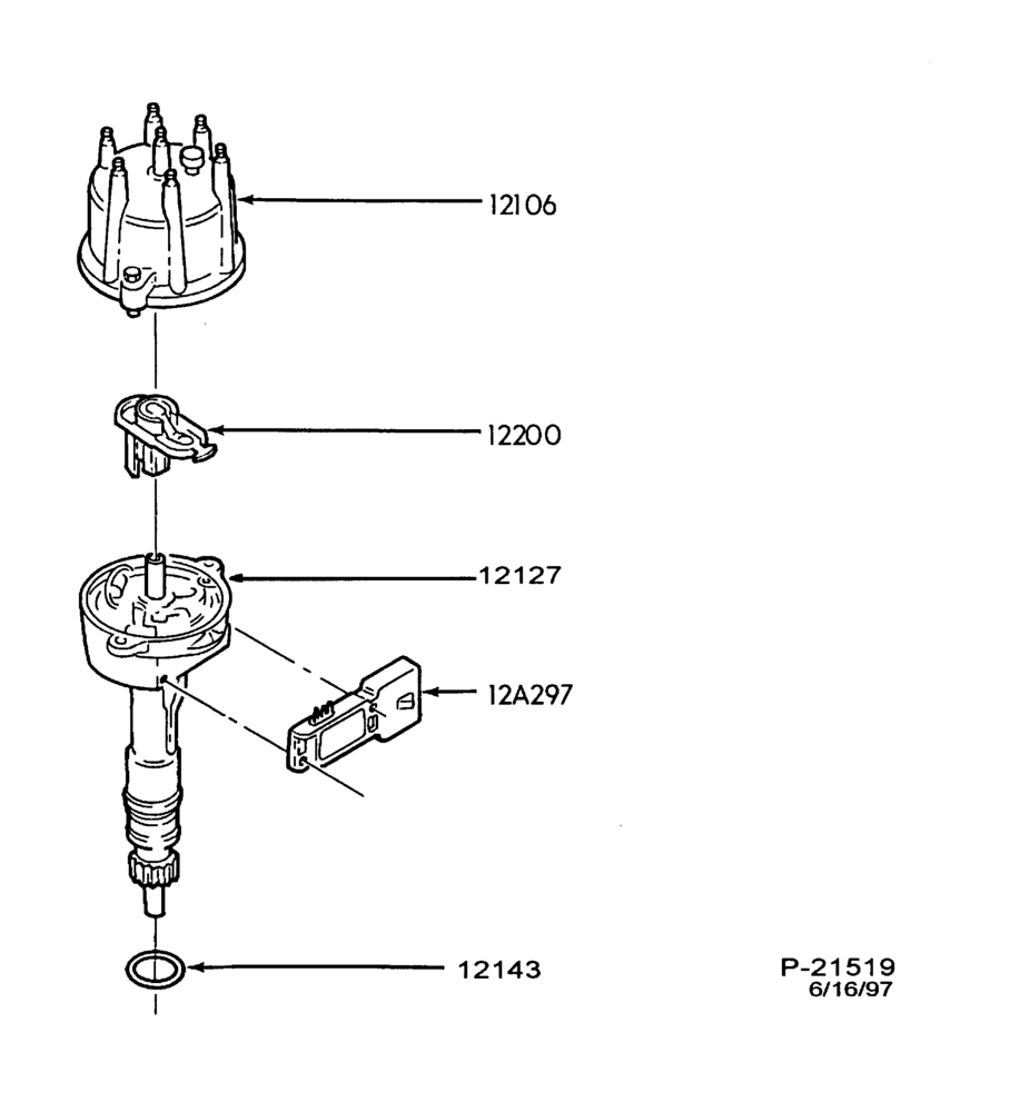 120 - STARTER, IGNITION AND HEADLAMP SWITCHES-Distributor - 4 cyl. 2.3L HSC