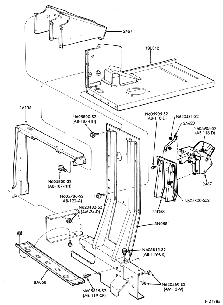 RADIATOR, GRILL AND COOLING-Radiator support & front end structure-F53(Stripped Chassis)