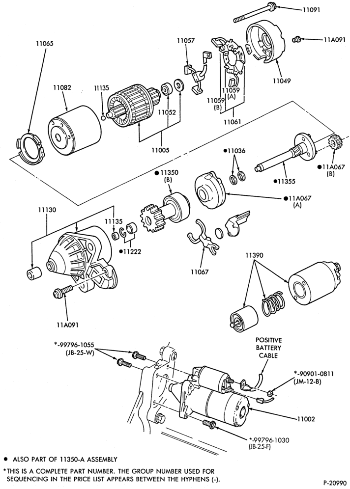 110 - STARTER, IGNITION AND HEADLAMP SWITCHES-Starter and drive assy.