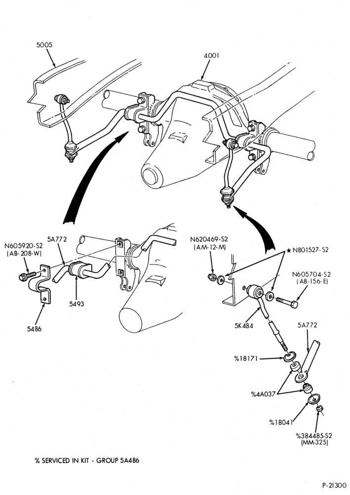 EXHAUST-Rear suspension - stabilizer bar-F53/59(Stripped Chassis)