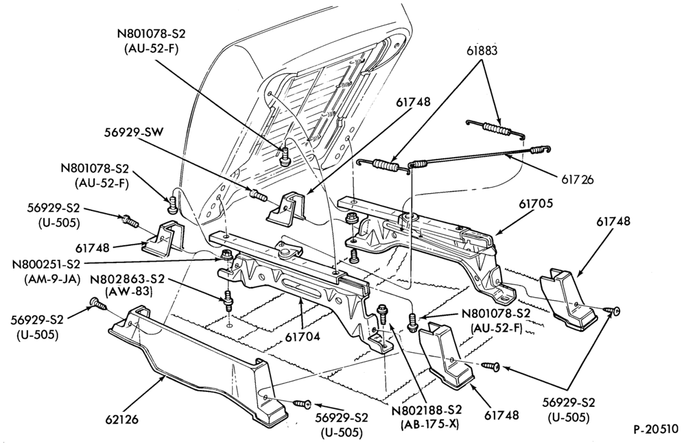 600.1 - SEATS AND SEAT BELTS-Front seat parts - bucket - lower half
