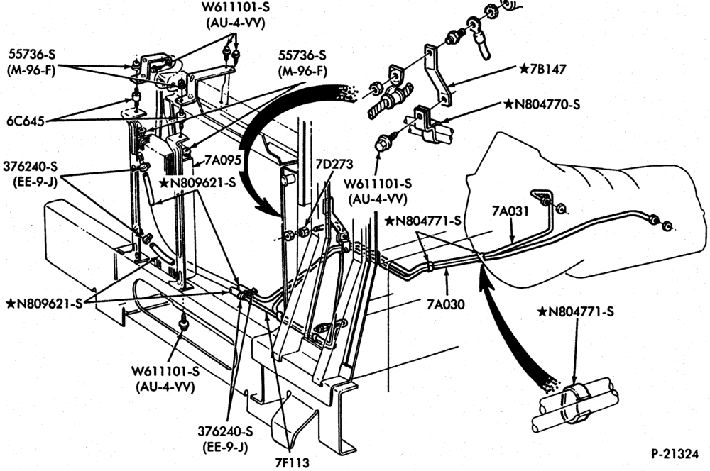 A71 - E4OD TYPE TRANSMISSION-Oil Cooling system-F53 Stripped Chassis