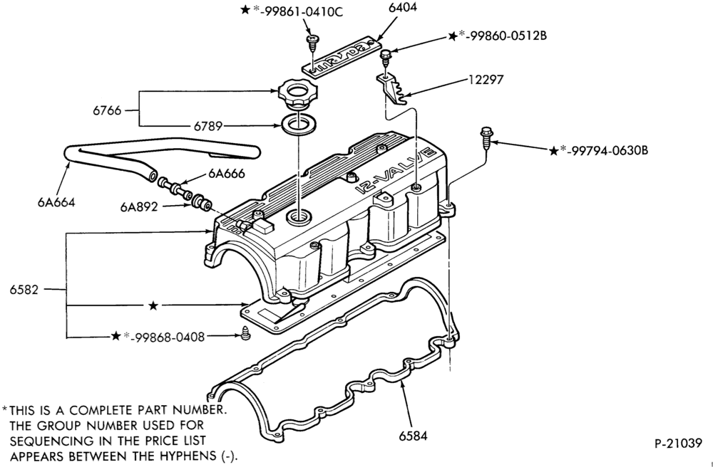 62 - 4 CYL. 2.2L (134 C.I.D.)-Valve cover and related parts