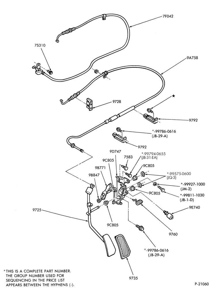 97 - 4 CYL. 2.2L (134 C.I.D.)-Accelerator linkage