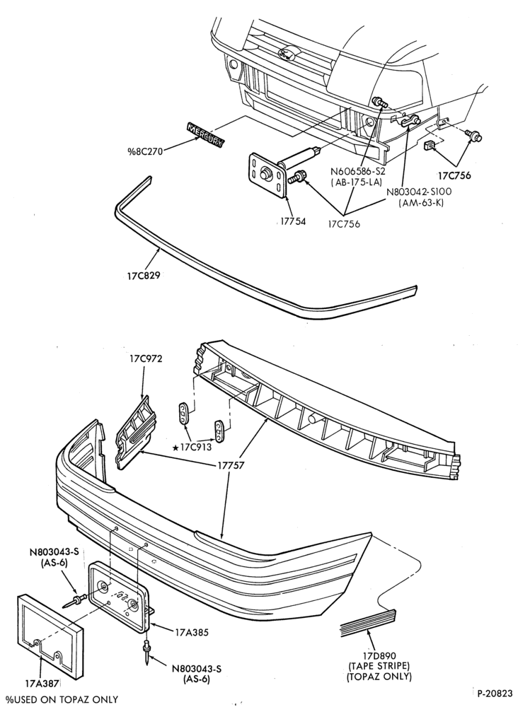 176 - SPEEDOMETER, BUMPERS, MIRRORS AND WIPERS-Bumper - front