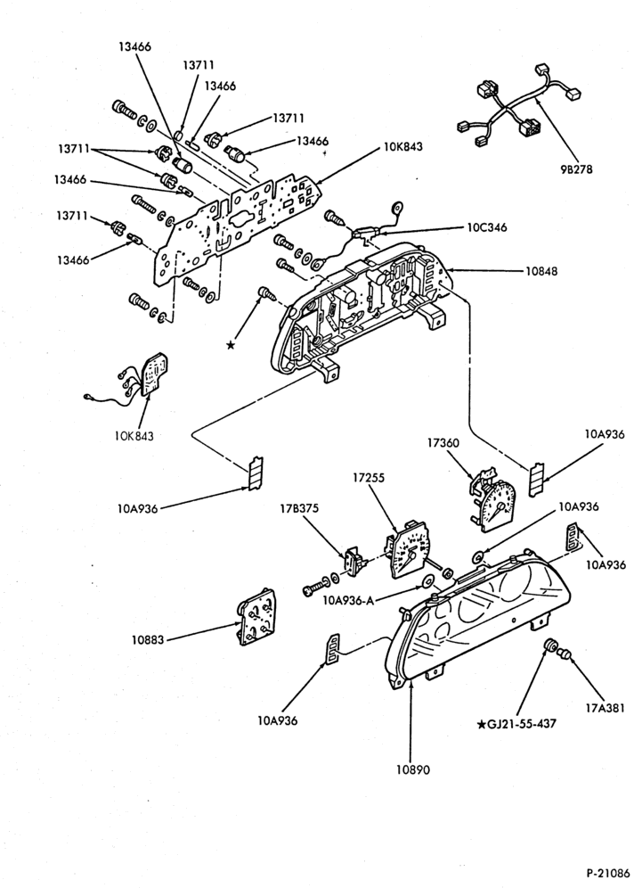 106 - ALTERNATOR, INSTRUMENT CLUSTER, BATTERY-Instrument cluster and related parts - mechanical