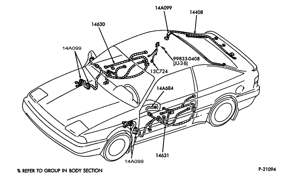 140 - ELECTRICAL SYSTEMS-Wiring system - Page- Door wiring - front & rear