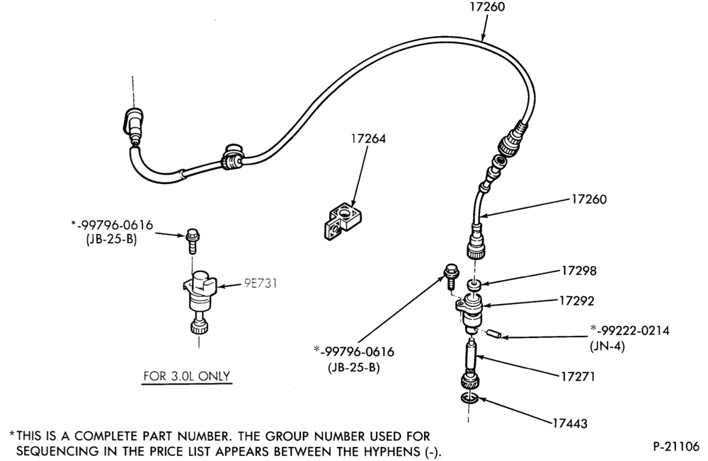 175.2 - SPEEDOMETER, BUMPERS, MIRRORS AND WIPERS-Speedometer cable