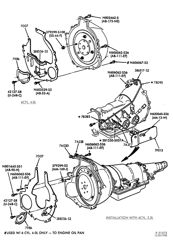 AUTOMATIC TRANSMISSION-EXTERNAL PARTS - Transmission installation-A