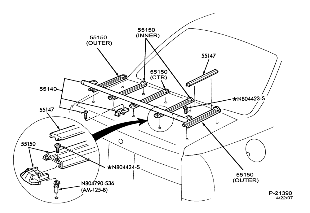 550 - ROOF-Luggage carrier (luggage compartment mounted)