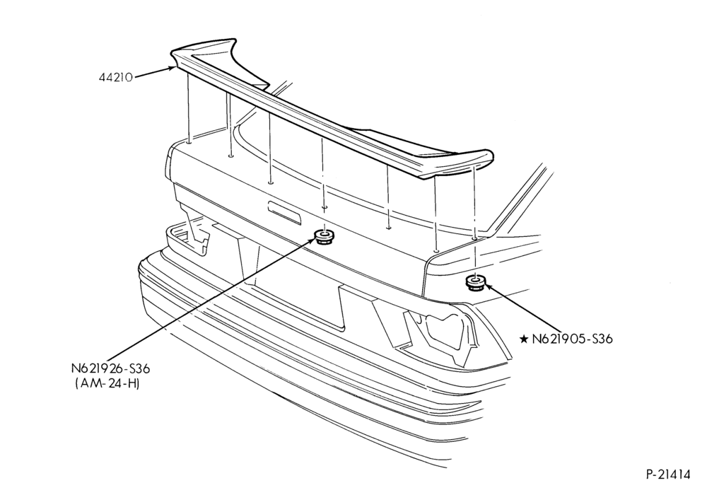 430 - LIFT/TAILGATE, LUGGAGE & BACK WINDOW-Spoiler - luggage compartment