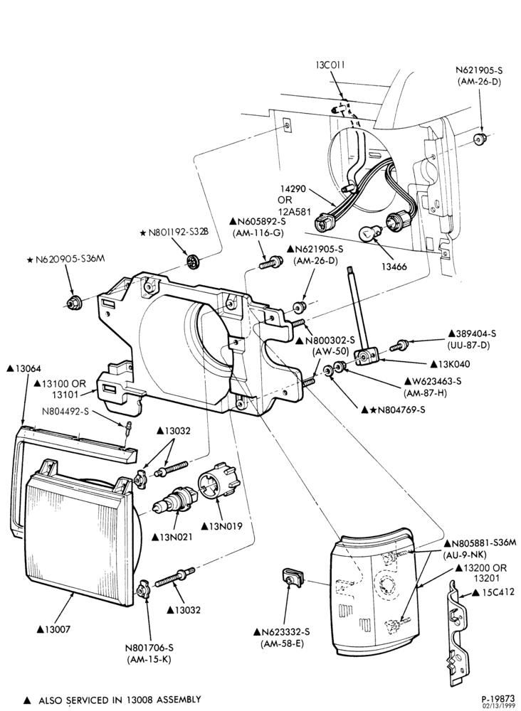 LAMPS-Headlamp, parking lamp & side marker lamp-F150/350,F(Super Duty)