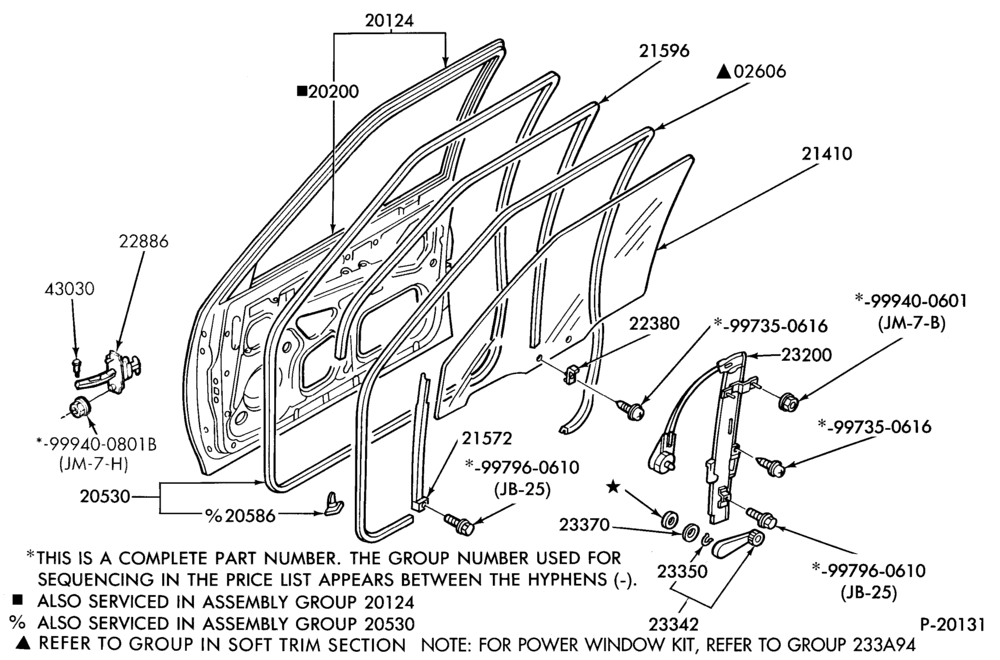 230 - BODY SIDES AND QUARTER-Window parts - front door