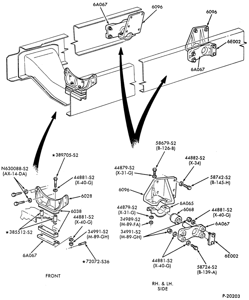 60.1 - 6 CYL. 10.0L (610 C.I.D.) DIESEL-(front and rear)-LN-LNT900
