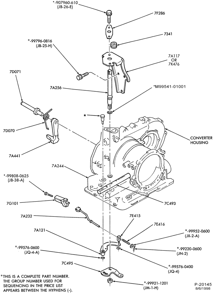 A70.7 - ATX TYPE - INTERNAL PARTS-ATX TYPE - manual control linkage & parking pawl