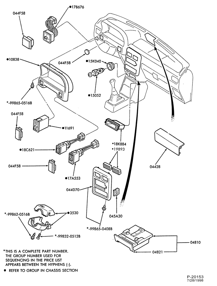 042 - INSTRUMENT PANEL AND FLOOR-Instrument panel - Page C