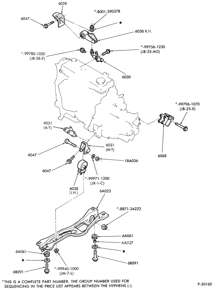 60.1 - 4 CYL. 1.3L (80 C.I.D.)-Engine supports
