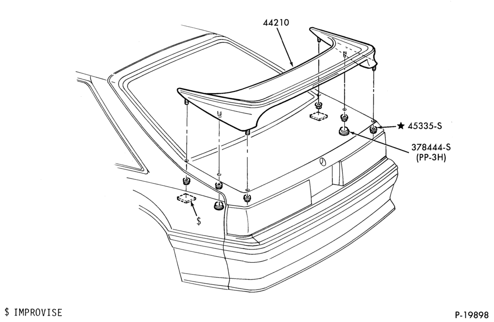 430 - LIFT/TAILGATE, LUGGAGE & BACK WINDOW-Spoiler - luggage compartment door | GT