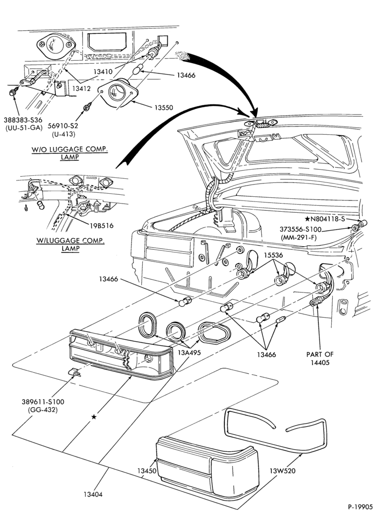 LAMPS-Rear lamp, license plate & related parts