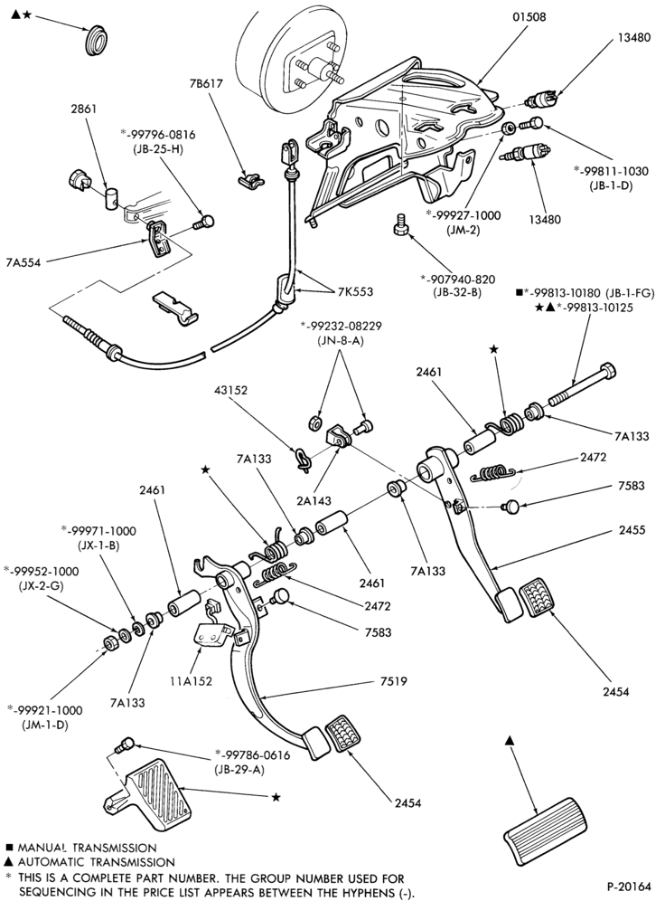 75 - BRAKES-Brake and clutch pedal