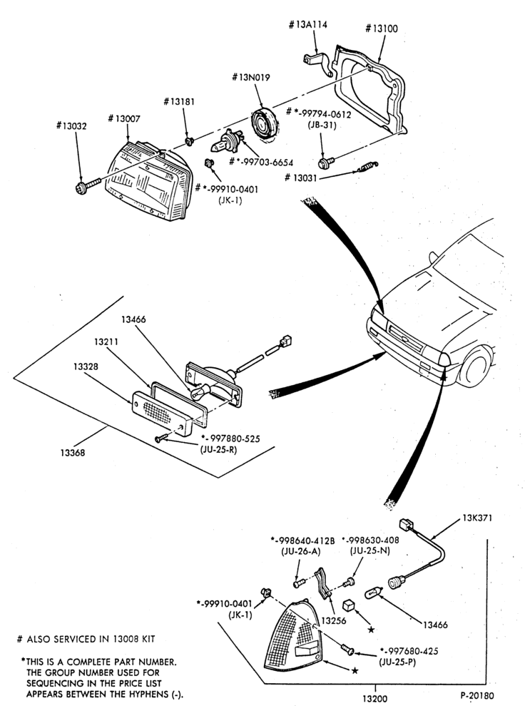 130 - LAMPS-Headlamp, parking, fog & front fender side marker