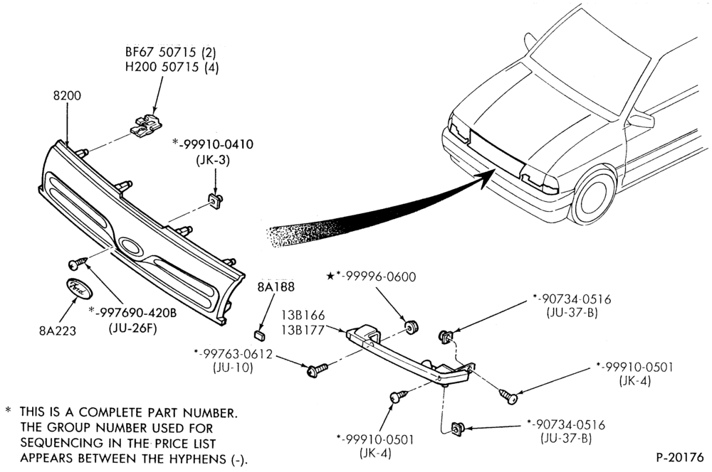 82 - RADIATOR, GRILL AND COOLING-RADIATOR GRILLE