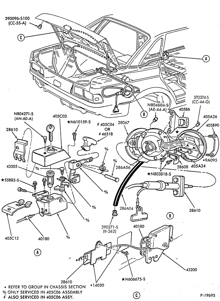 430 - LIFT/TAILGATE, LUGGAGE & BACK WINDOW-Luggage compartment release - w/remote release