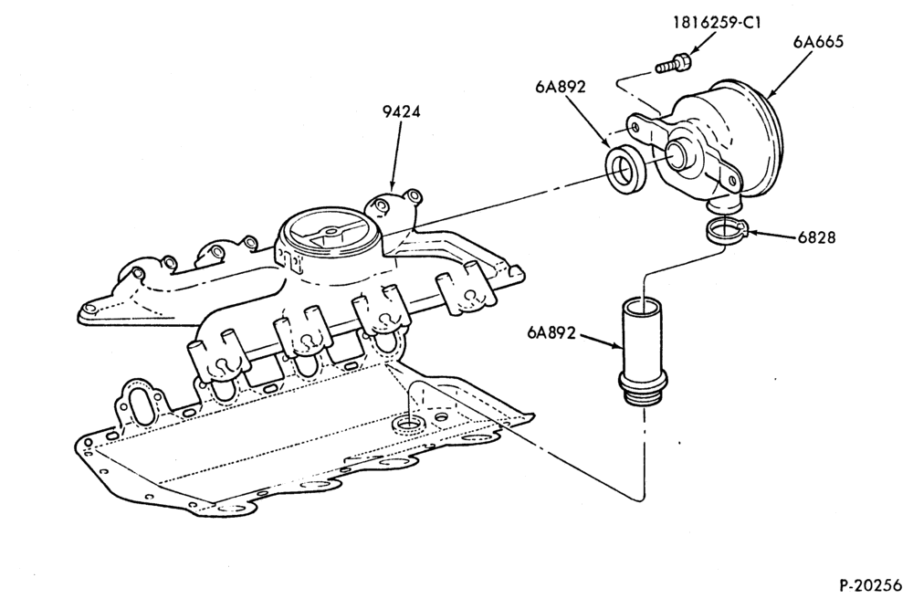 66.1 - 8 CYL. 6.9L (420 C.I.D.) | DIESEL-Crankshaft, ventilation system