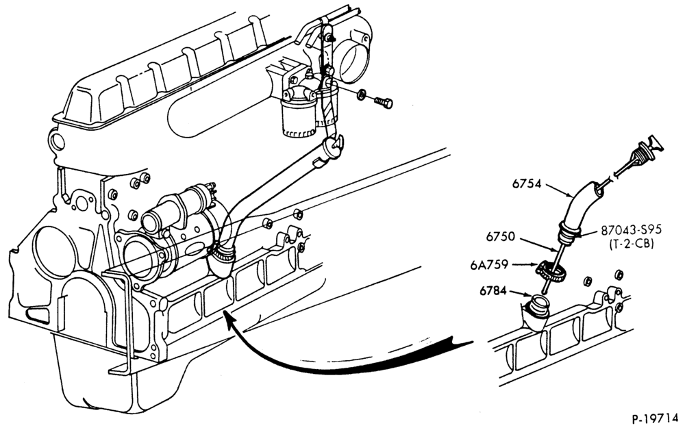 6 CYL. 6.6L & 7.8L DIESEL-OIL FILLER PIPE-F-FT600/900