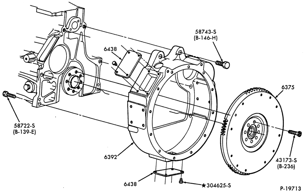 75.1 - EXTERNAL PARTS-CLUTCH and BRAKE PEDAL PARTS - Clutch flywheel housing - 6 cyl. 6.6L and 7.8L diesel-F-FT600/900