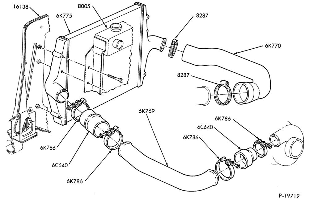 6 CYL. 6.6L & 7.8L DIESEL-TURBOCHARGER AIR COOLER-F-FT600/900