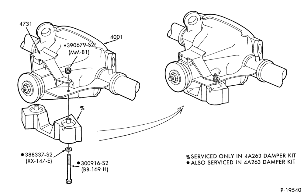 42 - REAR AXLE-DRIVELINE VIBRATION DAMPER - axle mounted - 8.8" ring gear